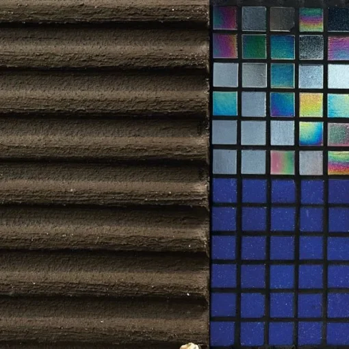 Pega Mosaico Vitreo Diamond Negro, Bulto 20 K - Imagen 2