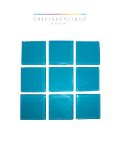 Alternative view of Mosaico Color Azul Cancún VC900 – Cristalo Vitreo