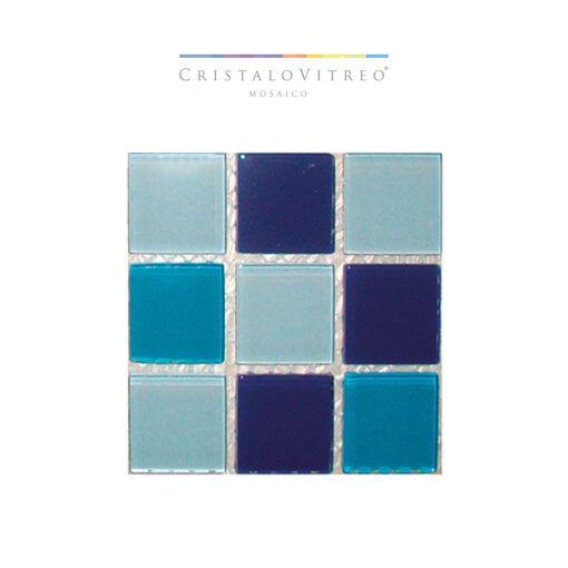 Mosaico Color Mezcla Azules – Cristalo Vitreo - Imagen 2