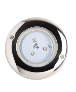 Reflector HAX LBS roscable bisel de acero inoxidable 18W 12VCA RGB 900LM