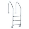 Escalera Estandar 3 Peldaños Acero Inox Panda (Para Madera)