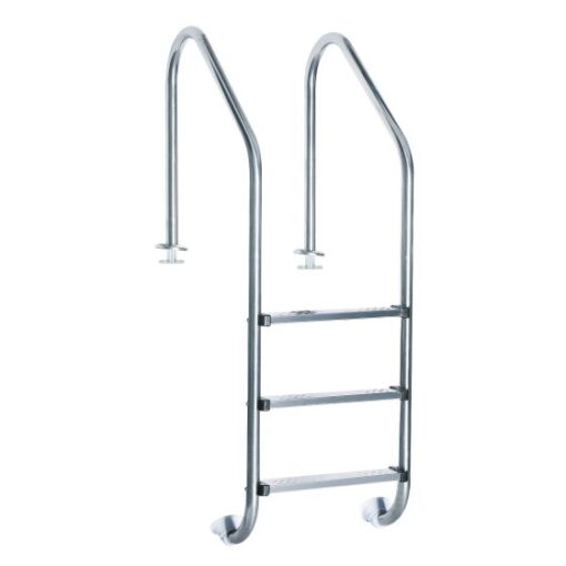 Escalera Estandar 3 Peldaños Acero Inox Panda (Para Madera)