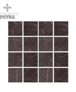 Mosaico Hispano Glass Petra Mármol Nero 5 cms