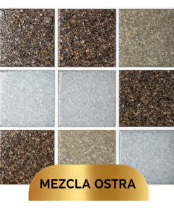 Mosaico Vetrowater Elegance 2X2 Mezcla Ostra