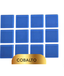 Mosaico Vetrowater Glass 2.5 X 2.5 Cobalto