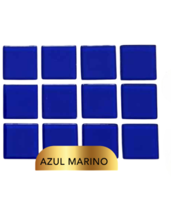Mosaico Vetrowater Glass 2.5 X 2.5 Azul Marino