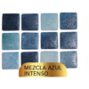 Mosaico Linea Española 2.5 X 2.5 Mezcla De Azul Intenso