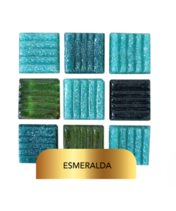 Mosaico Vetrowater Elegance 2X2 Mezcla Esmeralda