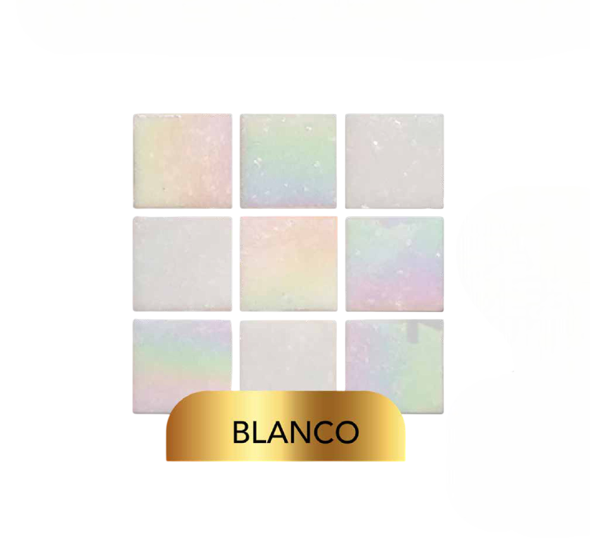 Mosaico Vetrowater Elegance 2X2 Blanco Centella