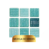 Mosaico Vetrowater Elegance 2X2 Mezcla De Verdes