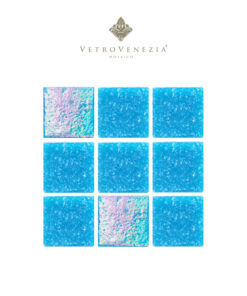 Mezcla Azul Cancún Stella, (80% B011 + 20% B011B) 2×2 cm – Vetro Venezia