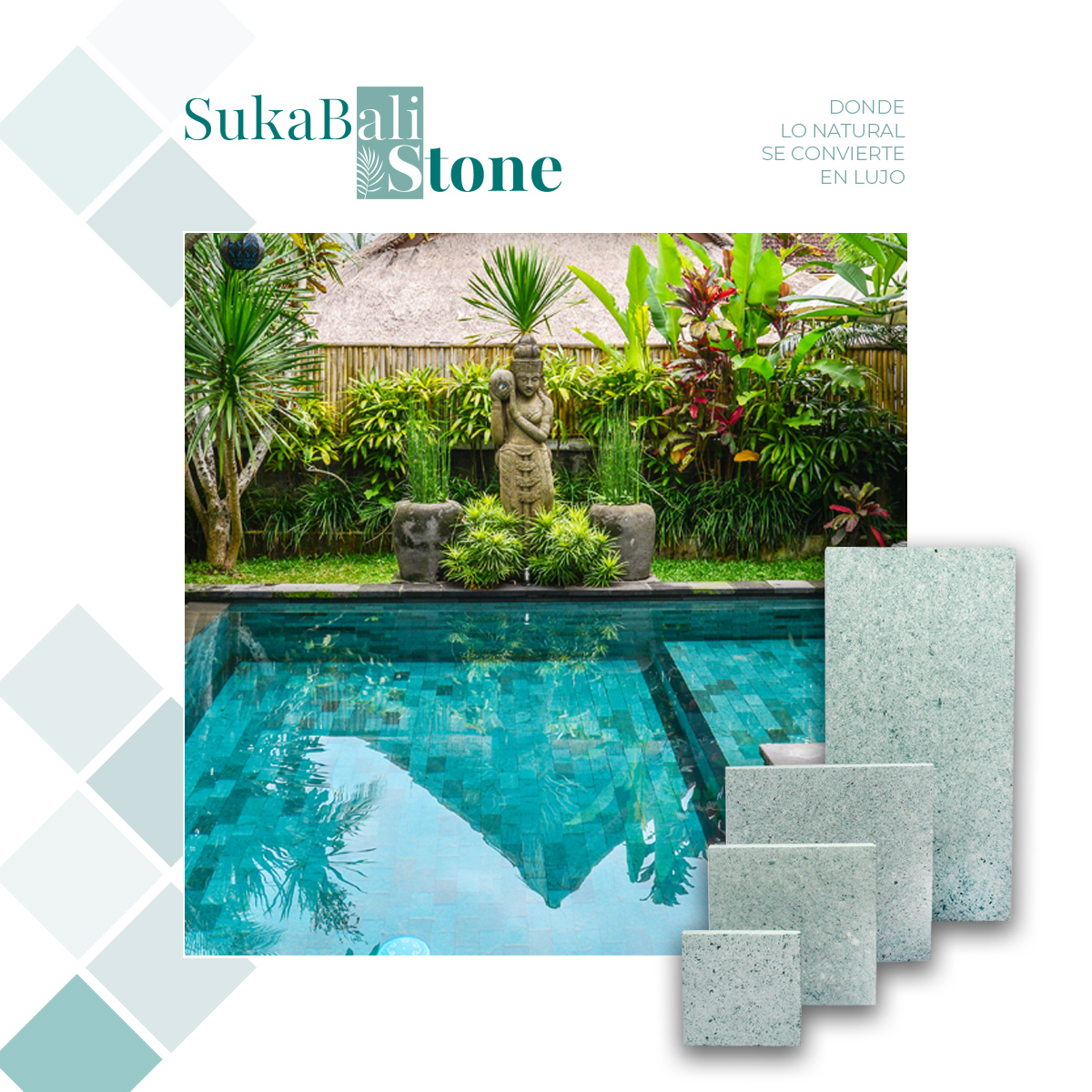 SukaBali Stone Pulido 10x10x1 c.m. - Imagen 3