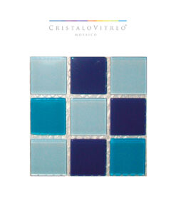 Mosaico Color Mezcla Azules – Cristalo Vitreo