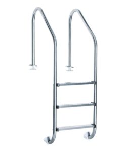 Escalera Estandar 3 Peldaños Acero Inox Panda (Para Madera)