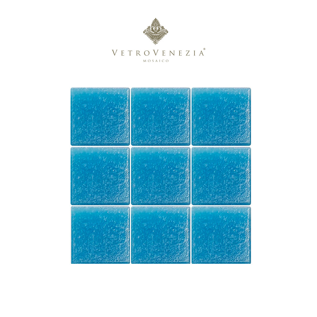 Mosaico Color azul Acapulco “A03” 2×2 cm – Vetro Venezia