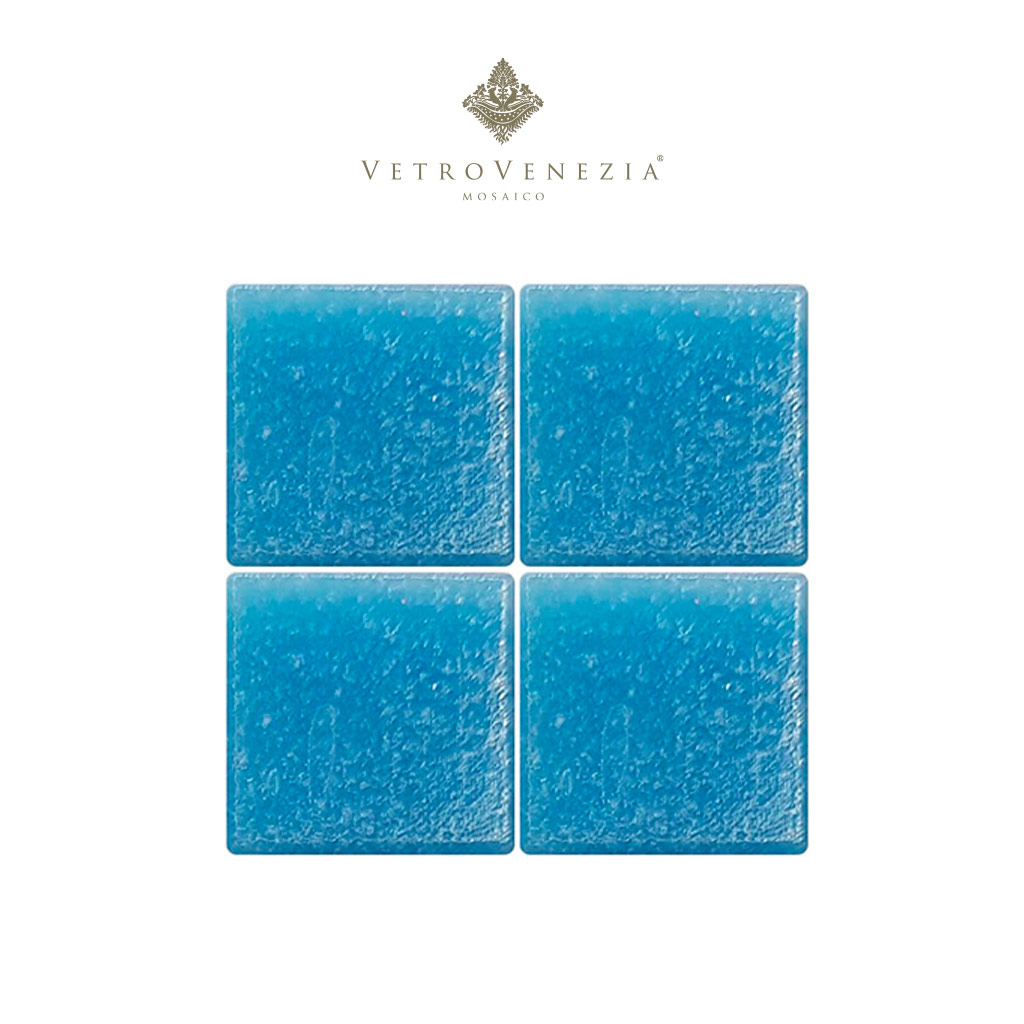 Mosaico Color azul Acapulco “A03” 5×5 cm – Vetro Venezia