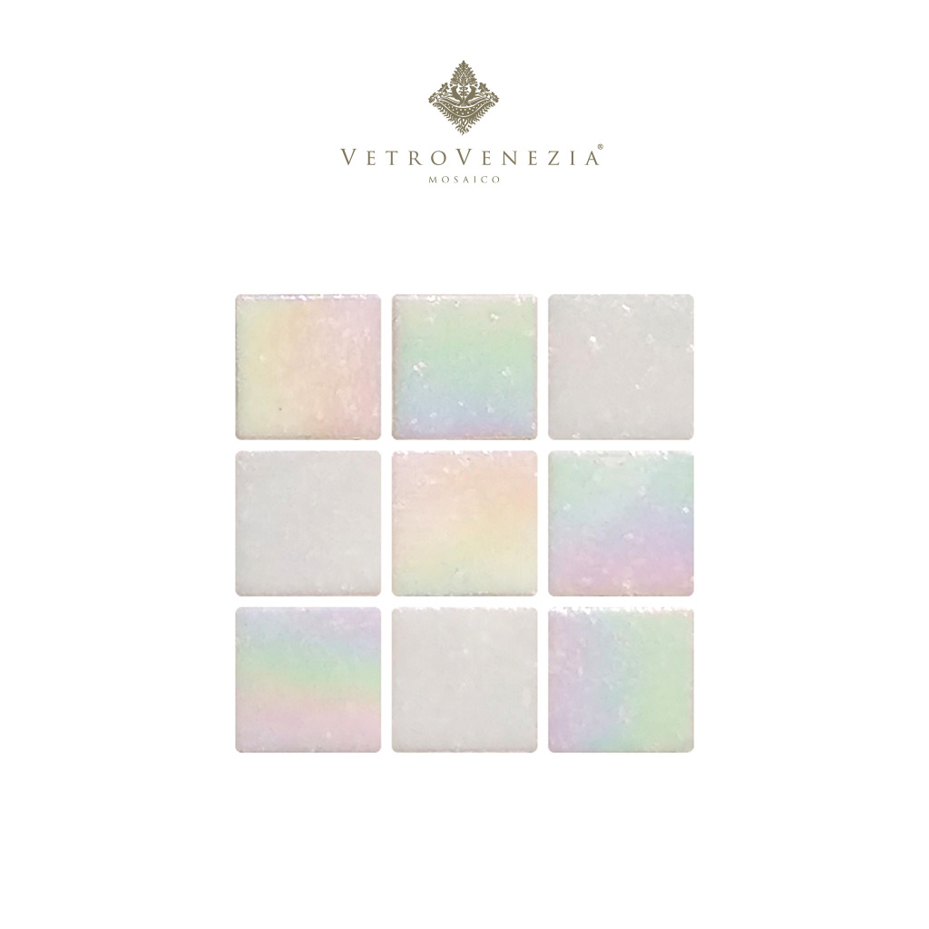 Línea Brillare A10-B, 2×2 cms (Blanco Ostión) – Mosaico para Albercas